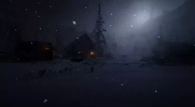 Live wallpaper Red Dead Redemption 2 Snowy Cabin