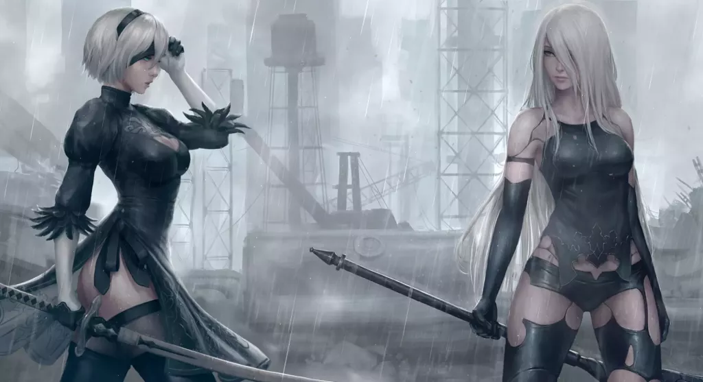 Live wallpaper A2 vs 2B Nier Automata