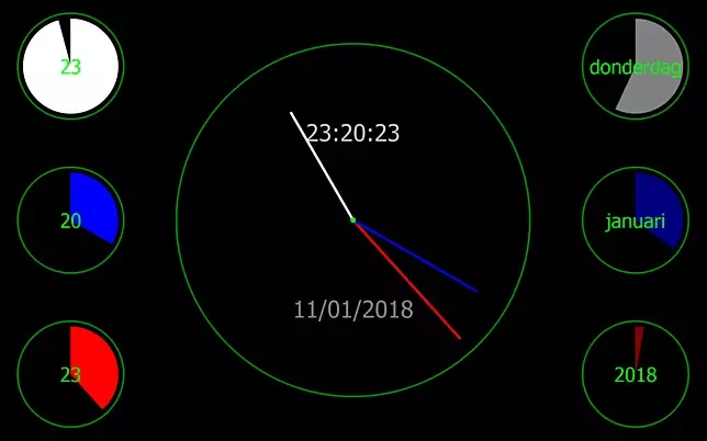 Screensaver Round Simple clock for Windows