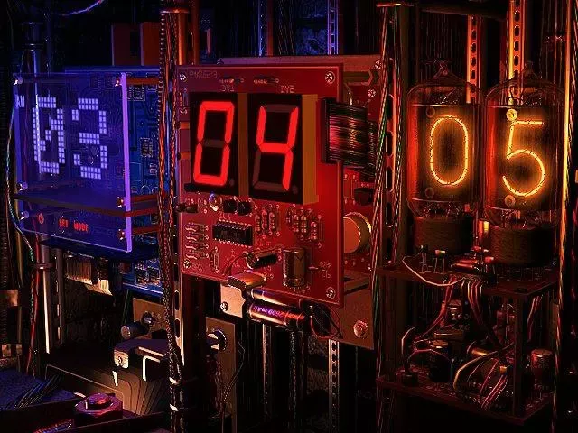 Screensaver Digital clock in 3D for Windows