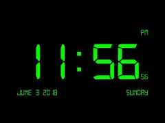 Green Digital Clock