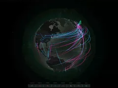 Real-time cyber threat map