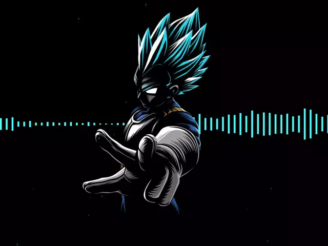 Live wallpaper «Vegeta Blue Equalizer»