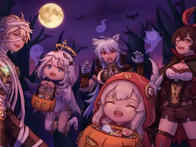 Live wallpaper «Halloween Genshin Impact 2K»