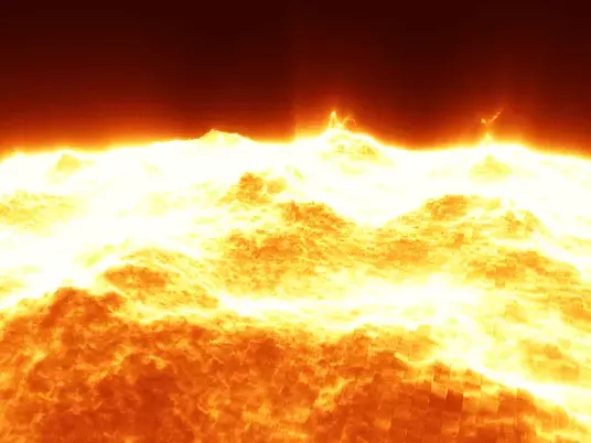 Screensaver «The sun, close-up» for Windows