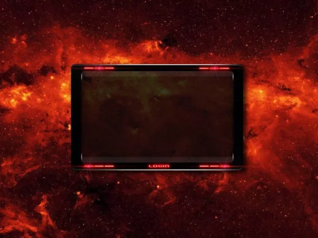 Login screen «Red Space» for Windows