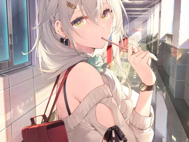 Live wallpaper «Anime Girl go to class»