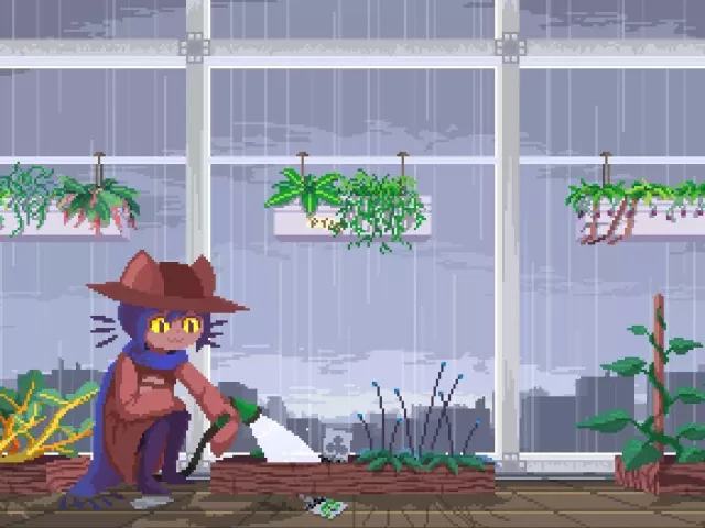 Live wallpaper «Niko in the greenhouse - Oneshot»