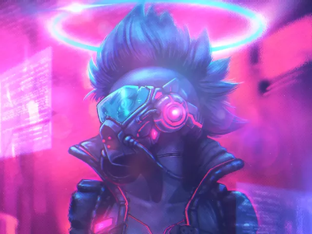 Live wallpaper «Punky Girl Mask Cyberpunk»