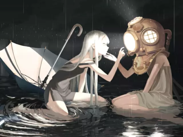 Live wallpaper «Anime Submerged Twin»