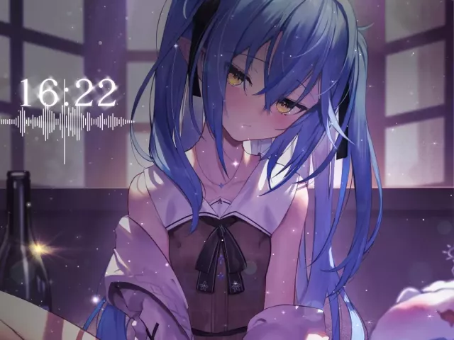 Live wallpaper «Yukihana lamy - Moonlight night liquor-»