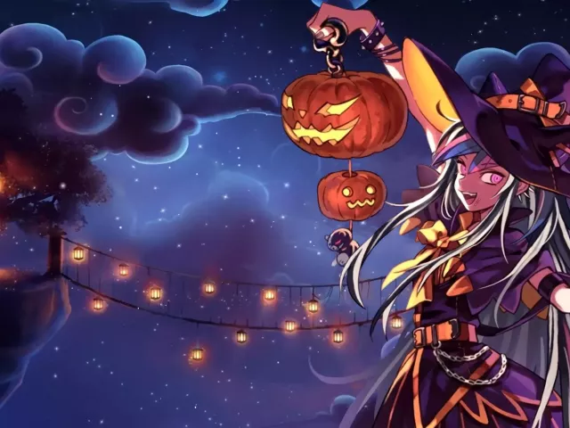 Live wallpaper «Halloween Dangan Ronpa Ibuki Mioda»