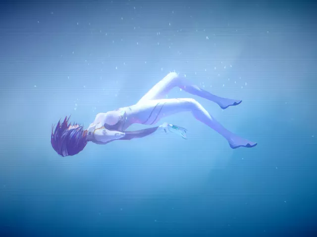 Live wallpaper «Rei Ayanami Neon Genesis Evangelion Underwater»