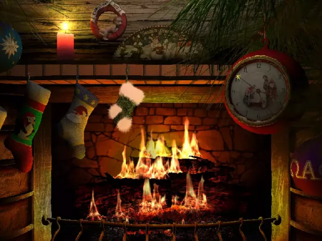 Screensaver «Christmas Fireplace» for Windows