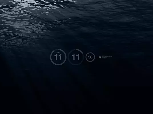 Screensaver «Underwater Clock» for Windows