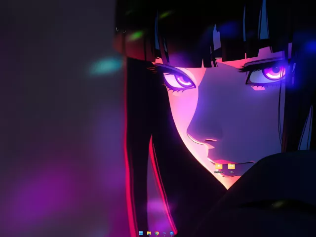 Live wallpaper «Purple eyes»