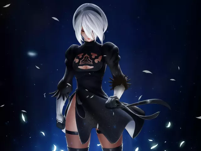 Live wallpaper «2B Godness Nier Automata»