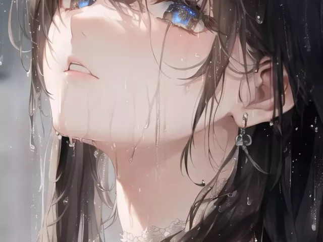 Live wallpaper «Looking back in the rain»