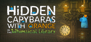 Hidden Capybaras with Orange in the Whimsical Library