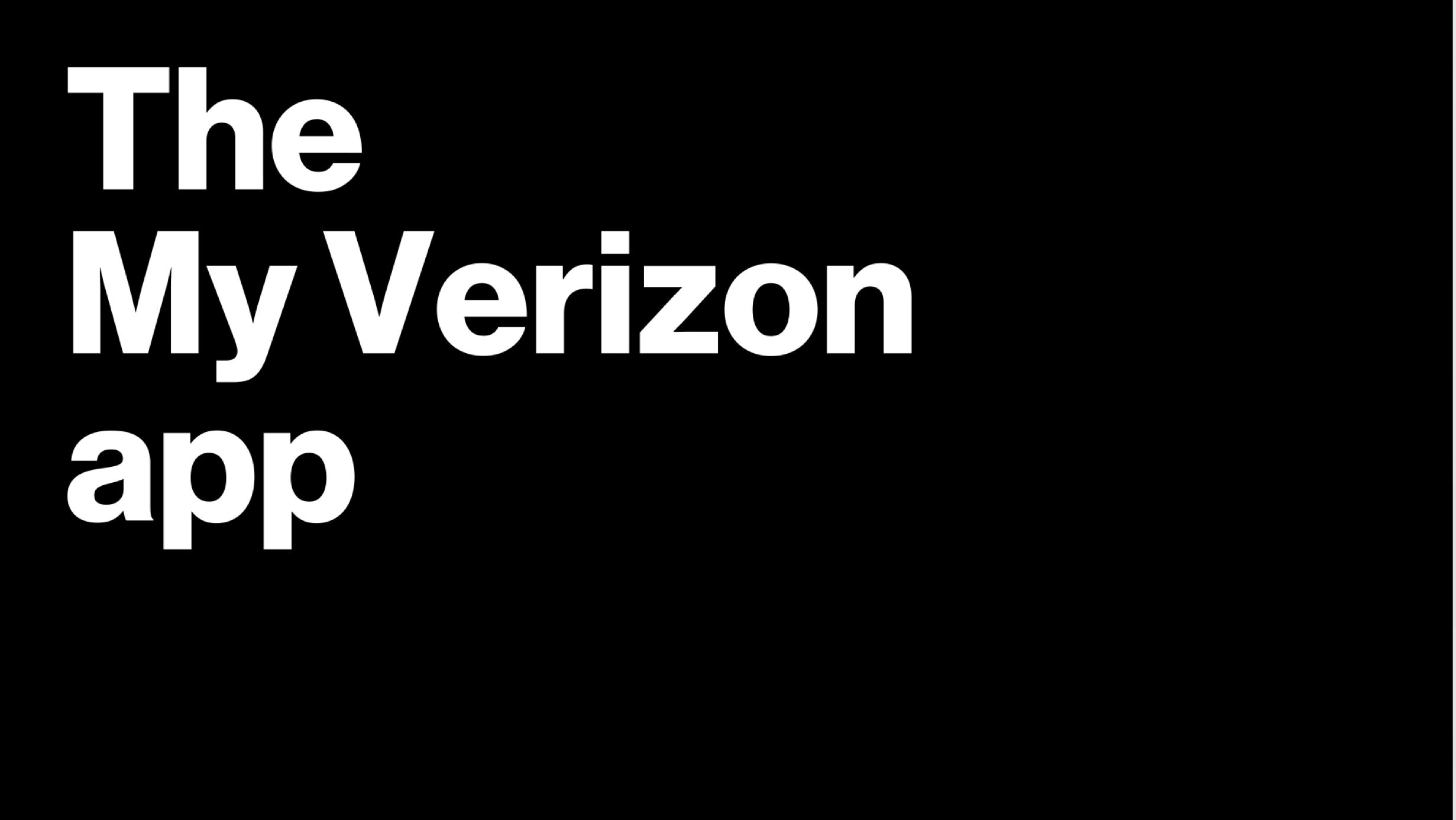 Introducing The My Verizon App