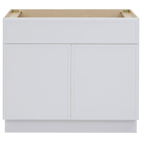 Vanity Art Birch Plywood Single Base Storage Cabinet, White, 36"