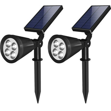 LED Solar Spot Light Set of 2, Waterproof and Adjustable