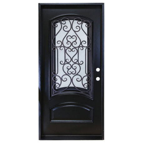 Forever Doors, Exterior Front Entry Composite Door AR07C, 36"x80", Left H