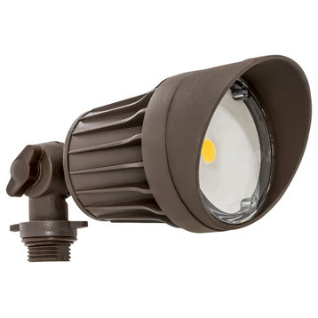 120V LED Weatherproof Flood Heads, Bronze, 10W 3000K