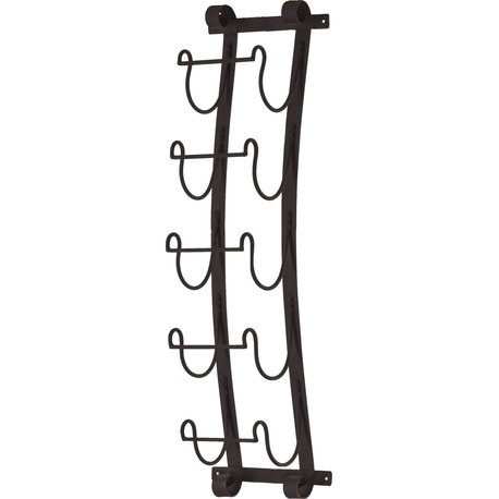 SEI Furniture Ancona Wall Mount Wine Rack in Wrought Iron