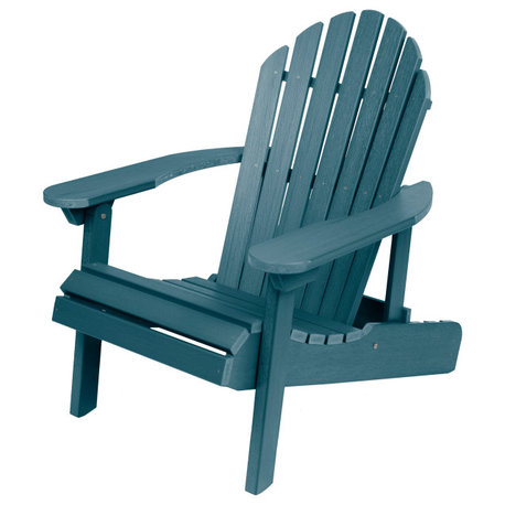 Merrow Folding & Reclining Adirondack Chair, Aquatic Blue