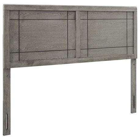 Archie King Wood Headboard, Gray