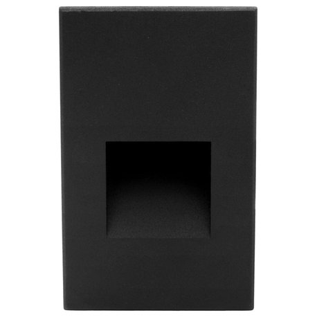 STW Series Vertical Wet Location LED Step Light, Black