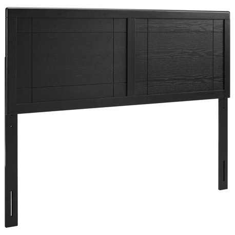 Archie King Wood Headboard, Black