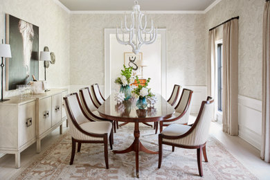 Transitional dining room photo in Atlanta