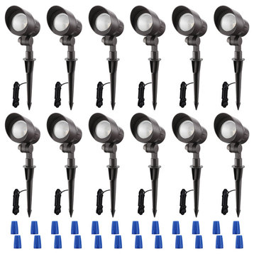 4W LED Spotlights, 3000K Warm White, Low Voltage AC/DC 12V, 12-Pack