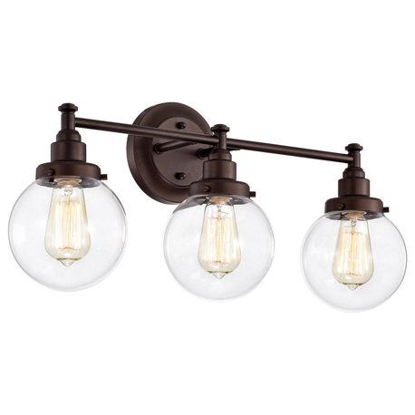 CHLOE Lighting MILO Transitional 3-Light Oil Rubbed Bronze Bath Fixture