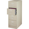 Lorell Vertical File Cabinet, 18"x26.5"x52", Putty