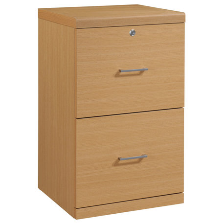 Alpine 2-Drawer Vertical File With Lockdowel Fastening System, Natural Finish