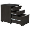 K126 Mobile Pedestal with 3 Drawers in Espresso