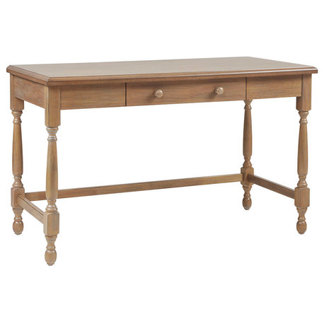 Martha Stewart Tabitha Farmhouse Wood Office Writing Desk, Natural