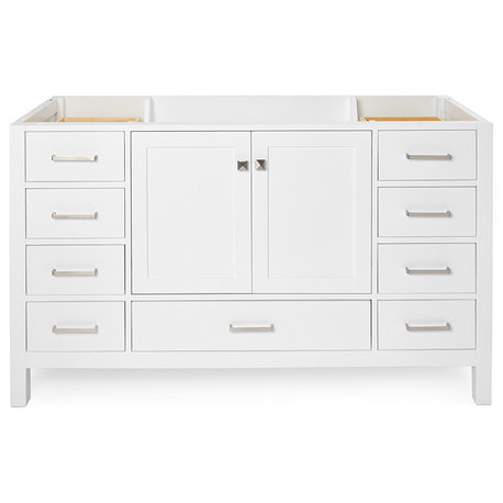 ARIEL Cambridge 60" Single Sink Bathroom Vanity Base White