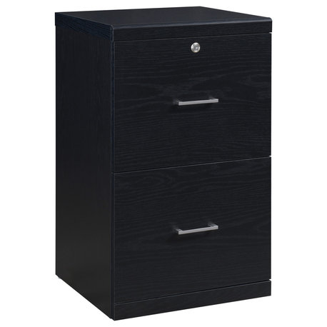 Alpine 2-Drawer Vertical File With Lockdowel� Fastening System, Black Finish