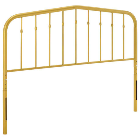 Lennon Queen Metal Headboard, Gold