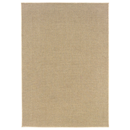 Key West Indoor and Outdoor Sisal Look Sand Rug, 8'6"x13'