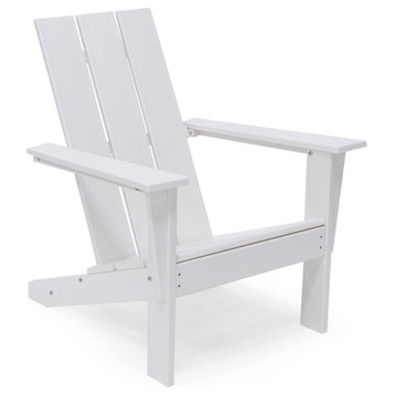 Arcadia Outdoor Patio Adirondack Chair, White, Set of 2