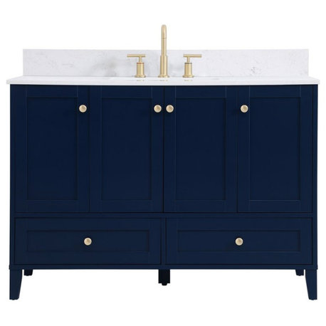 Elegant Decor Sommerville Bathroom Vanity Blue