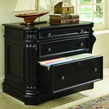 Telluride 2 Drawer Wood Lateral File Cabinet in Black by Hooker Furniture