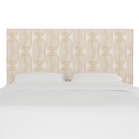 Foreman King French Seam Slipcover Headboard, Oblong Mustard