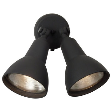 Craftmade Outdoor Cast Aluminum 2 Light Bullet, Textured Matte Black