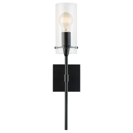 Effimero 1-Light Wall Vanity Corridor Sconce, Black